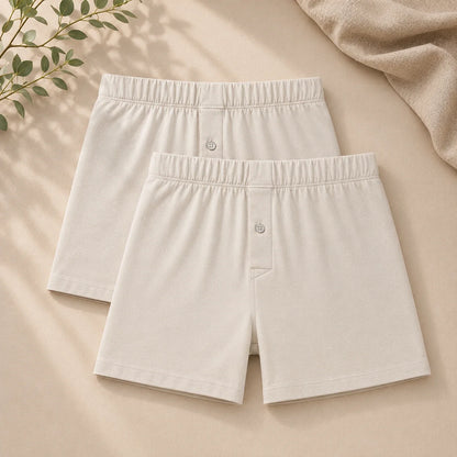 Organic Cotton Boxers - Covered Waistband
