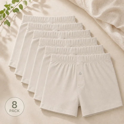 Organic Cotton Boxers - Covered Waistband