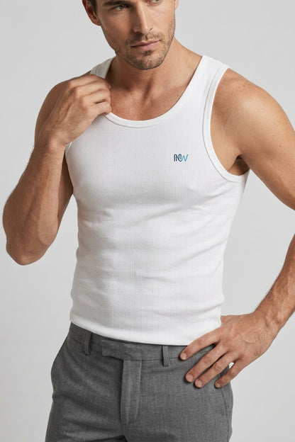 Organic Cotton Tank Top for Men– Sleeveless Undershirt Vest