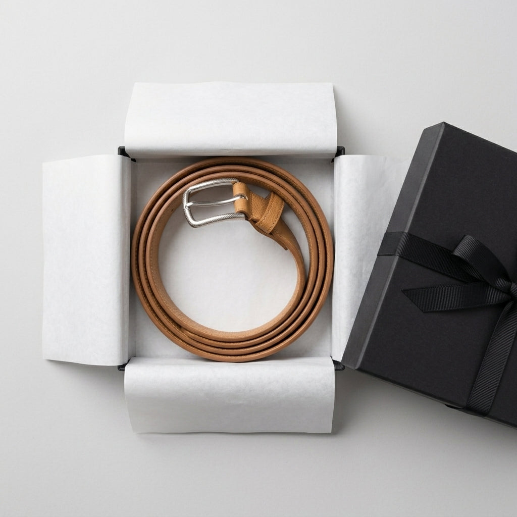 Men's Leather Belt – Tan Brown